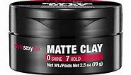 SexyHair Style Matte Clay Matte Texturizing Clay | Separates, Defines and Molds | Helps Tame Unruly Ends | Washes Out Easily