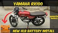 Yamaha Rx100 new 4LB battery install || Harf Vlogs ||