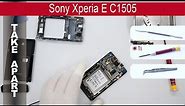 How to disassemble 📱 Sony Xperia E C1505, Take Apart, Tutorial