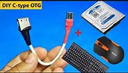 How to Make C-Type OTG Cable-Connector From Old USB Data Cable / How to Make OTG Cable in Details
