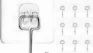 QCJ Large Adhesive Hooks Heavy Duty 22 lbs Waterproof Adhesive Wall Hooks for Home Bathroom Kitchen Office and Outdoor 16 Pack