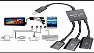 Micro USB Hub How To Connect 2 And 3 USB Device With Your Phone In 2017 Hittime smart 3 in 1