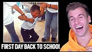 HILARIOUS FIRST DAY BACK TO SCHOOL (Funny Reactions)