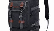 WITZMAN Travel Backpack for Men Carry On Vintage Canvas Luggage Backpack Duffel Bag A568 Black