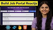 Build a Job Portal Website: ReactJs, Tailwind CSS & Firebase
