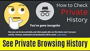 How To Check Private Browsing History | See Incognito Browsing History | Simple & Quick Way