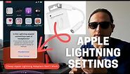 How to change Apple lightning 3.5 mm headphone adapter settings - iPhone 11