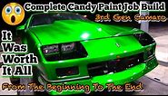 Custom Candy Apple Green Complete Paint Job From Start To Finish 1988 CHEVY CAMARO IROC Z28 BUILD