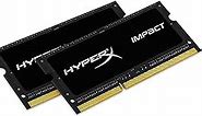 Kingston Technology HyperX Impact 16GB (2 x 8G) 204-Pin DDR3 SO-DIMM DDR3L 1600 MHz (PC3L 12800) Laptop Memory Model HX316LS9IBK2/16