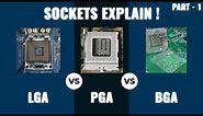 Sockets Explained🔥| HOW TO CHOOSE CPU SOCKET ON MOTHERBOARD | LGA Vs PGA Vs BGA IN HINDI [2020]😃