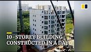 10-storey residential building in China constructed in a day