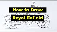 How to Draw Royal Enfield |Step by Step| Drawing Lesson