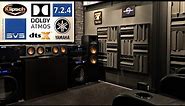 Dolby Atmos / DTS:X - 7.2.4 Klipsch and SVS Small Home Theater Room Tour