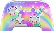 NexiGo Controller (No Deadzone) for Switch/Switch Lite/OLED, Bluetooth Wireless Controllers for Nintendo Switch with Vibration, Motion, Turbo and LED Light, Gift for Gamer Girls Boys (Violet Unicorn)
