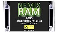 16GB DDR4-2933 PC4-23400 SODIMM Laptop Memory by NEMIX RAM