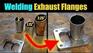 Easiest How To Weld A Turbo Flange Tutorial | How To Weld A Divided Turbo Flange | Flux Core Welding