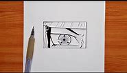 How to draw Itachi eyes | Naruto: Itachi Uchiha's eye step by step | tutorial