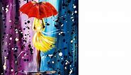 Easy acrylic painting lesson | City Walk Girl in the Rain | Umbrella Art | TheArtSherpa