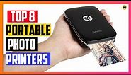 8 Best Portable photo printer 2022 || for iPhone & photographers