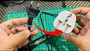How to Convert 2 Pin to 3 Pin Plug | DIY European to UK AC Supply Plug Conversion