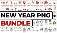 New Year 2022 Png Images Bundle | Christmas New Year Clipart