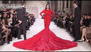 Yasmin Le Bon in 110-Pound Gown at Stephane Rolland Show - Paris Couture Spring 2012 | FashionTV FTV