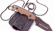 WEYLAND EDC Fixed Blade Tactical Neck Knife With Sheath - Small Fixed Blade Utility Knife, Boy Scout Carry knife for Everyday Carry and Hiking