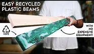 How to Make Recycled BEAMS from Plastic Waste at Home