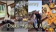 Japan Travel Vlog | Osaka🐙, Kyoto🍵, & Nara🦌 ~ Itinerary & Hidden Gems! +Traveling with 7 People