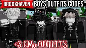 Brookhaven codes for boys Outfits /Clothes ! Emo boys outfits codes for HSL