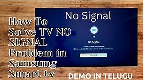 NO SIGNAL On Tv Screen In Samsung smart tv Simple solution How to find solution for TV NO SIGNAL Pro
