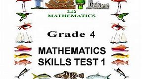 Grade 4 Mathematics Skills Test 1