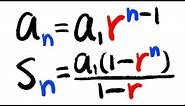 geometric sequence and series (introduction, proof & example)