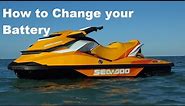 How to Remove,Replace,Change a SeaDoo GTI/ GTR Battery