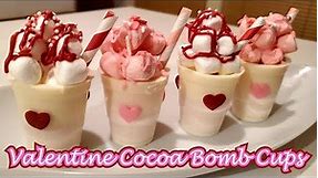 Valentine Treats! | Adorable Strawberry Hot Cocoa Bomb Cups!!