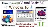 How to install visual basic 6.0 | Windows 10