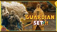 Elden Ring How To Get The Guardian Armor Set Mask Garb Bracers And Greaves Gold Gear Set Location