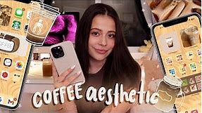 making my iPhone AESTHETIC with COFFEE ☕️🤎✨🍂