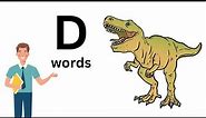 WORDS THAT START WITH Dd | 'd' Words | Initial Sounds | Phonics | LEARN LETTER Dd #viral