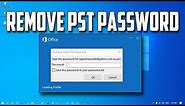 How To Remove PST File Password from an Outlook 2016