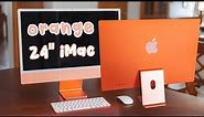 an orange 24 inch iMac unboxing!