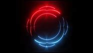 4K VJ Loop Neon Lights Circle Motion Background Video