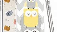 LuGeKe Owl Cartoon Phone Case for iPhone 7/iPhone 8/iPhone SE 2020,Lovely Animal Patterned Case Cover,Clear TPU Cover Flexible Ultra Slim Anti-Stratch Bumper Protective Girls Phonecase(Adorable owl)