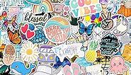 120 Pcs Preppy Stickers, Summer Stickers for Water Bottles Girls, Laptop Accessory Waterproof, Cute Decals for Phone Waterbottle MacBook Cup, Summer Themed Stickers for Teens