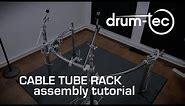 drum-tec electronic drums cable tube rack assembly tutorial