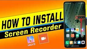 MIUI screen recorder apk download | How to install in oppo/Poco screen recorder