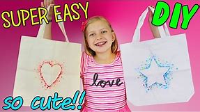 DIY Canvas Tote Bag - SUPER Easy Paint Craft