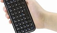 Mini Bluetooth Wireless Keyboard, Portable Pocket Rechargeable Keyboard, Small Cordless Keypad for Office Travel Tablet PC Computer Laptop Smartphone for Windows Andriod iOS (Black)