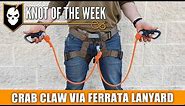 How to Tie a Crab Claw Via Ferrata Lanyard - ITS Knot of the Week HD