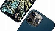 eplanita Eco iPhone 12 Pro Max Mobile Phone Case, Biodegradable Plant Fibre and Soft TPU, Drop Protection Cover, Eco Friendly Zero Waste (iPhone 12 Pro Max, Dark Blue)
